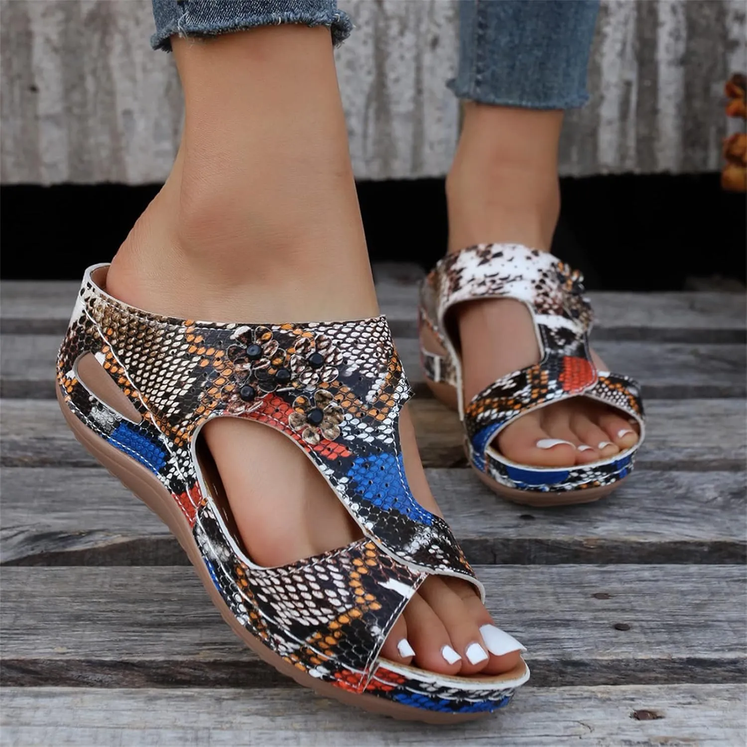 Womens Sandals Comfortable Support Orthopedic Slippers Slides Plantar Fasciitis Dressy Summer Casual Orthotic Flip Flops 2024