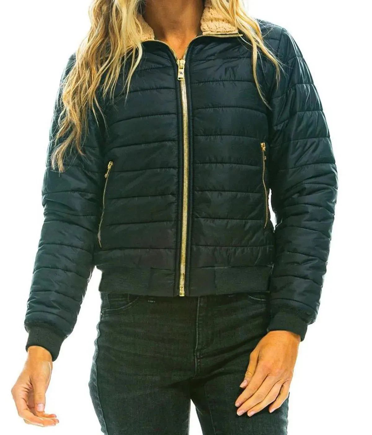 Women’s Satin Rainbow Sunburst Bomber Jacket