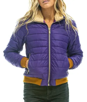Women’s Satin Rainbow Sunburst Bomber Jacket