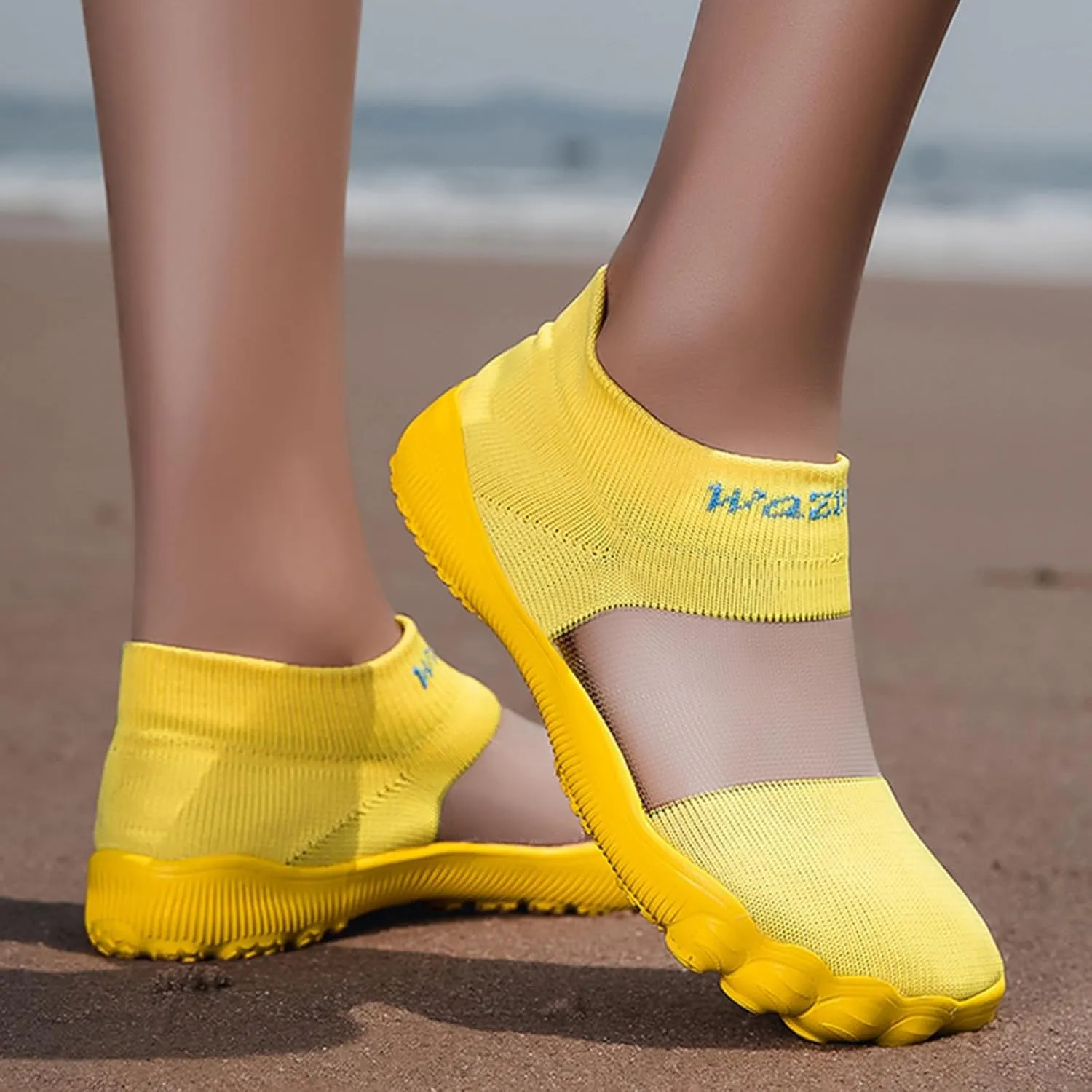 Womens Slip On Sneakers Barefoot Athletic Hiking Sports Shoes Quick-Dry Aqua Socks for Beach Swim Pool Comfy Breathable Sneakers Knit Flats Walking Shoes