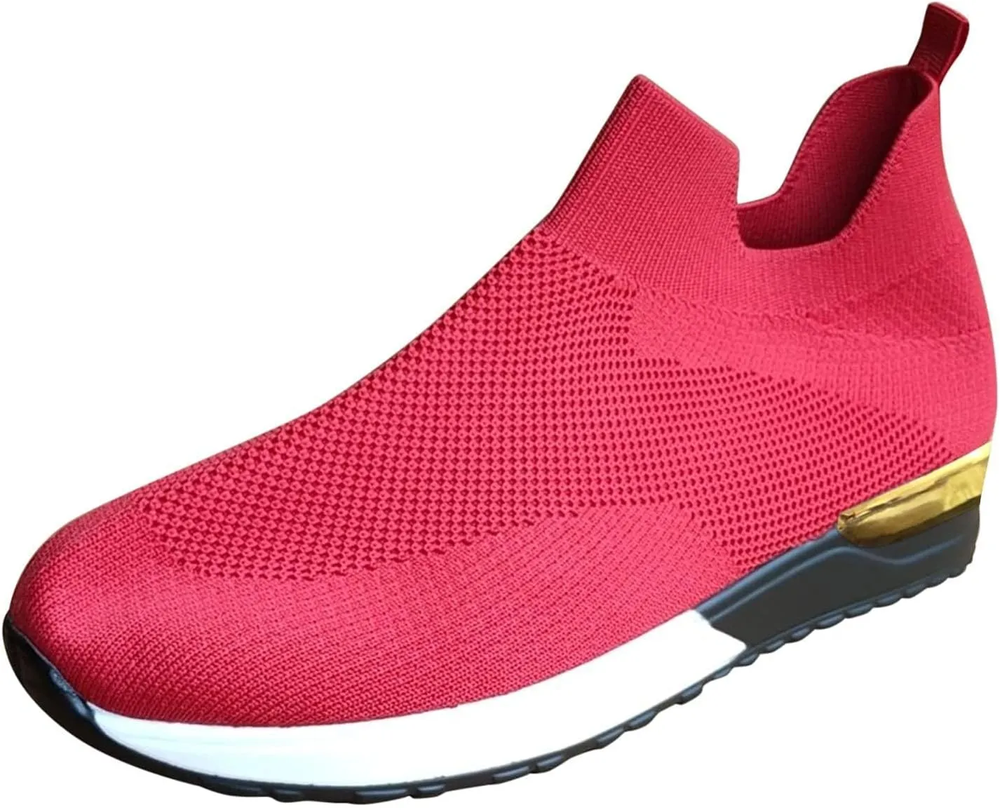Womens Sneakers Non Slip Work Shoes Women Lightweight Breathable Knit Mesh Sock Flats Fashion Non Slip Workout Shoes for Hike Walk Yoga Dance Outdoors