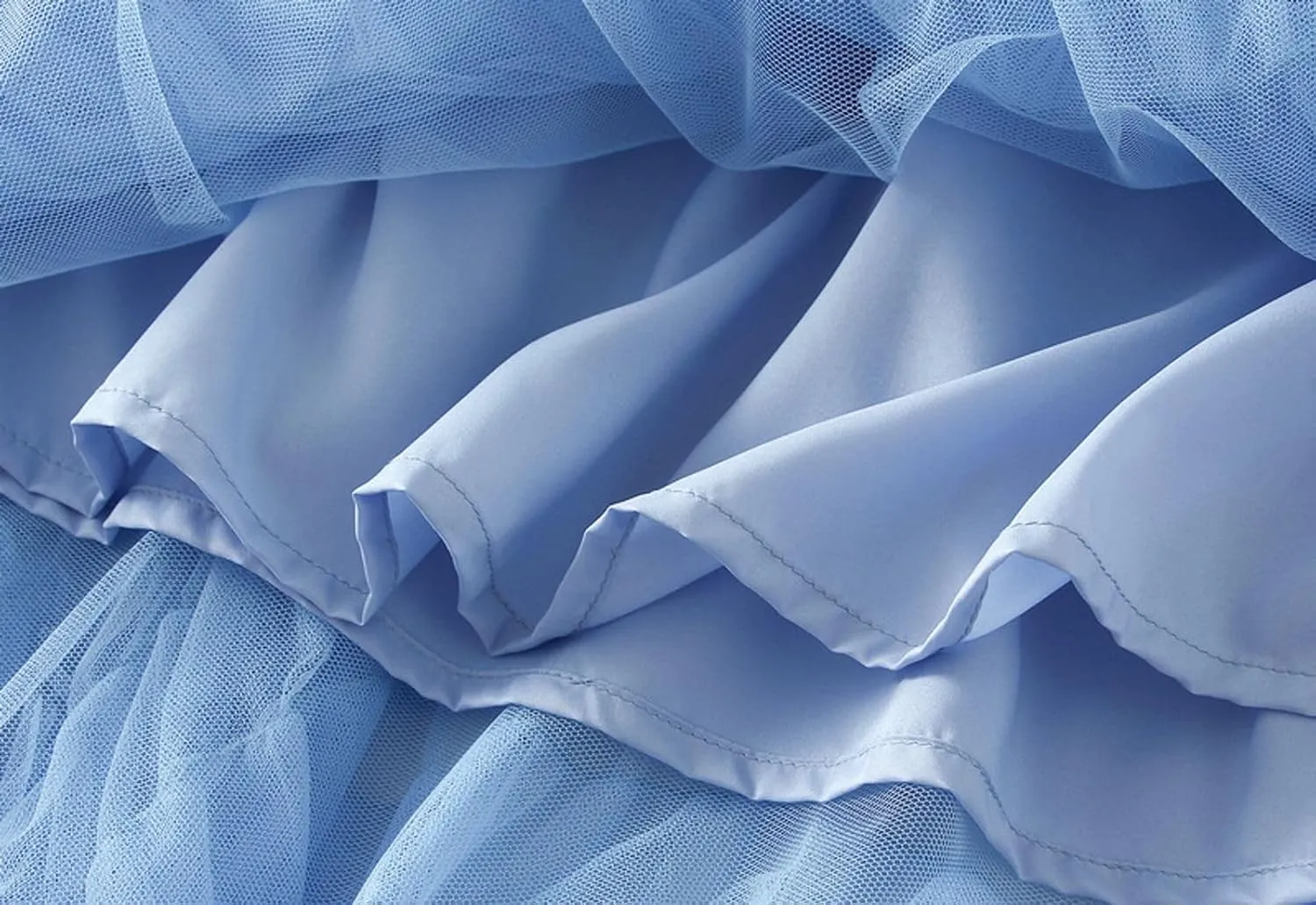 Women's Tulle Skirts Long Fairy Skirt Tiered Ruffles Tutu Puffy Skirt Elastic High Waist A-line Flowy Midi Long Skirt