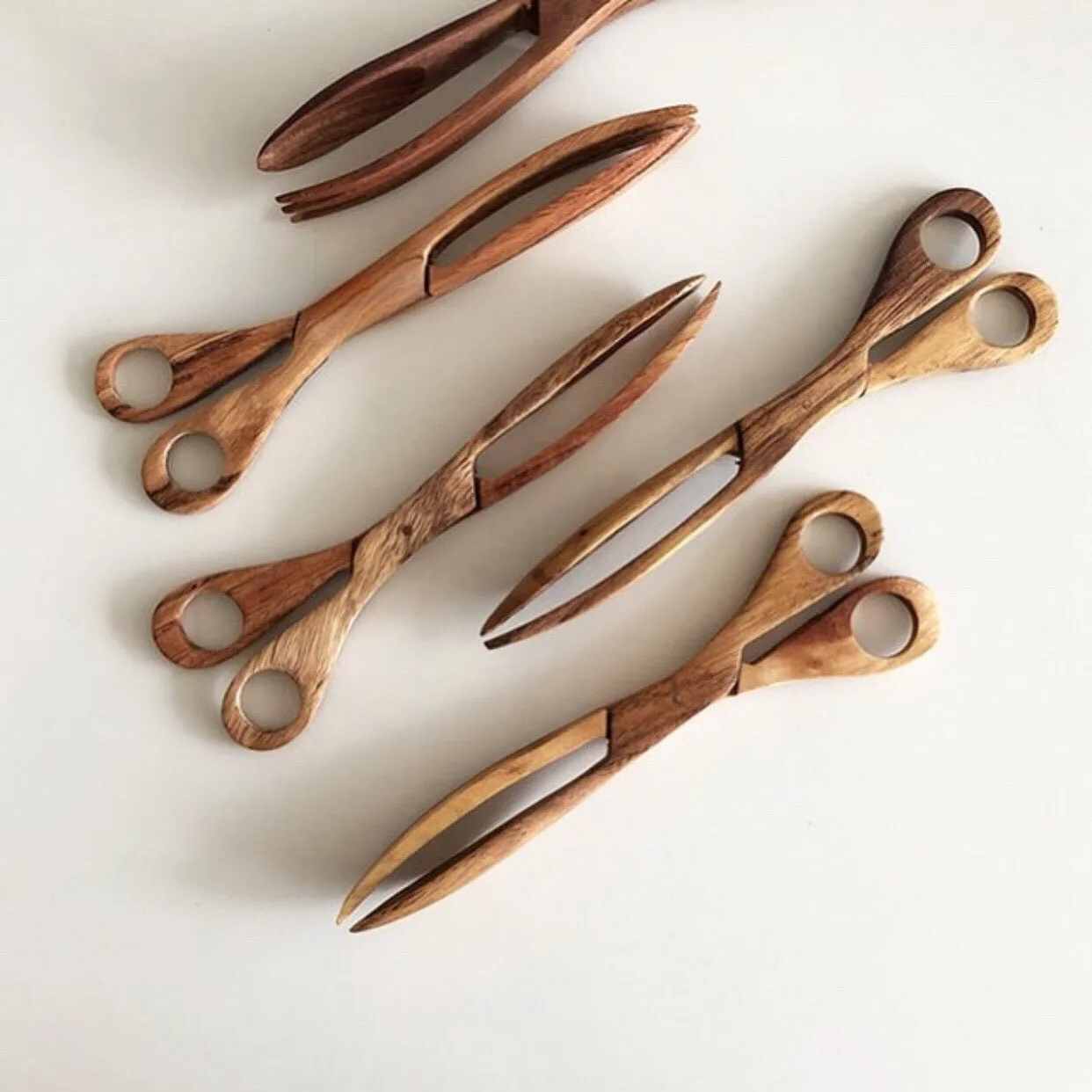 Wooden Salad Tongs