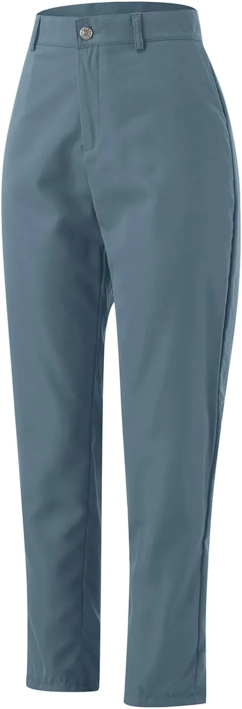 Work Pants for Women High Waist Straight Leg Stretchy Business Office Dressy Casual Trousers Slacks with Pockets