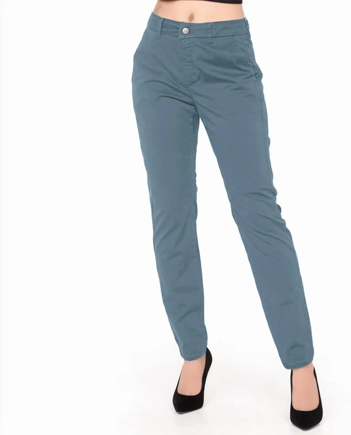 Work Pants for Women High Waist Straight Leg Stretchy Business Office Dressy Casual Trousers Slacks with Pockets