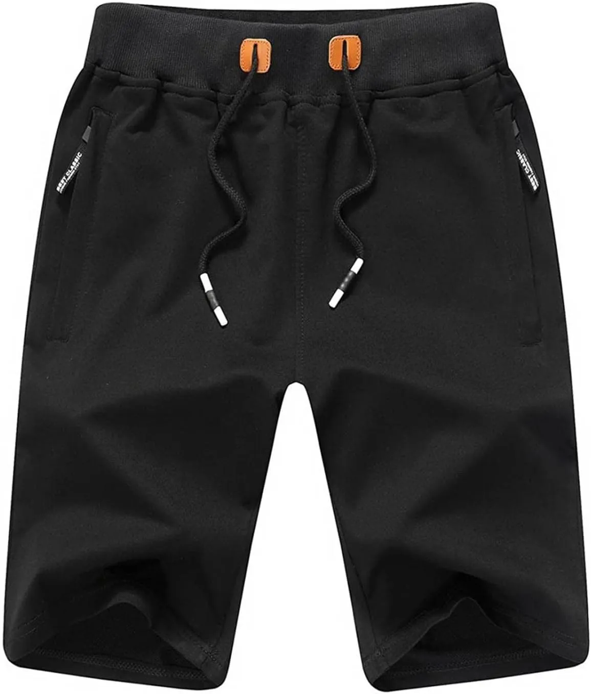 WUAI Drawstring Shorts for Men Casual Comfy Workout Shorts Elastic Waist Summer Beach Shorts Quick Dry Athletic Gym Shorts