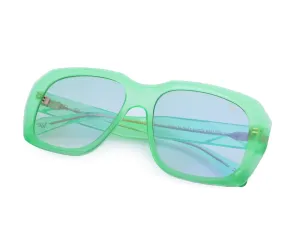 Neon Green XXL Geometric Acetate Sunglasses